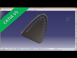 Mind Luster - Learn 5 8 Ironing plate Catia v5 Training User pattern Pattern along path Parabola