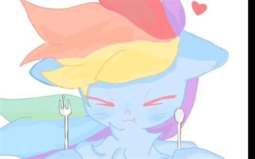 （mlp）hungry手书。第一次搞出完整的请原谅我的技术。。