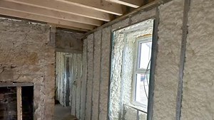 Full house renovation receiving open cell spray foam in the roof and walls. 100mm will achieve airtightness 殺 For advice or a free survey please call Susan on 0141 363 5014. | JSJ Foam Insulation Ltd | Facebook