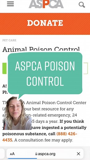 Favorite websites: ASPCA Poison Control! There is a fee but they consult with your vet! #veterinarymedicine #poisoncontrol