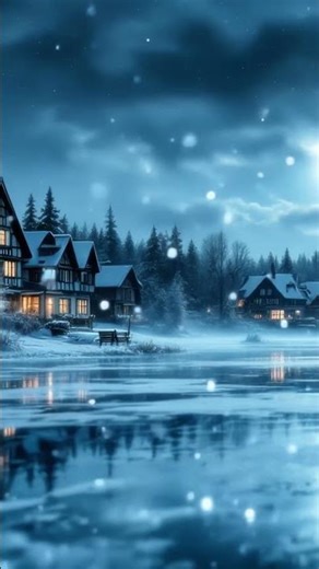 Stunning Winter Village | Soothing Howling Wind | Relaxing & Calming | ❄️🏘️🌬️
