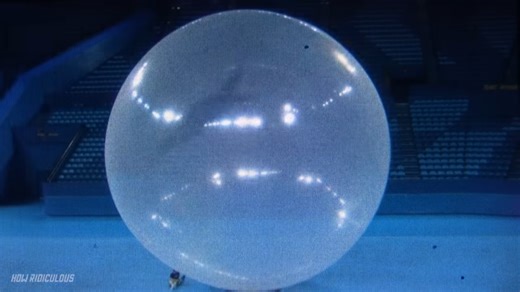 Footage of world's largest balloon popping