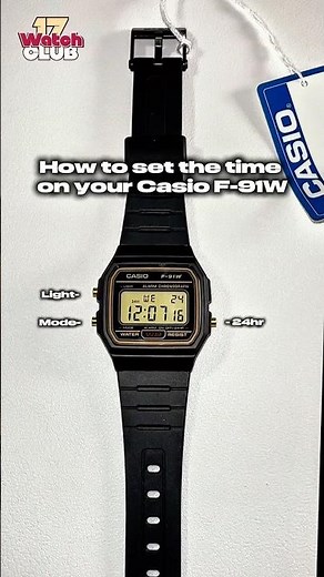 How to set the time on Casio F-91W ⭐️