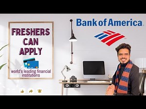 Bank Of America Recruitment | Jobs For Freshers| Package- 8.5 LPA | Bank Job |Team Member Role 😍