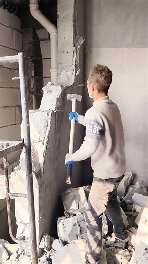 Structural Transformation: The Intensive Process of Manual Interior Wall Demolition