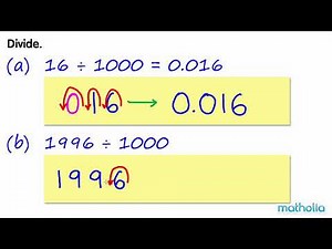 Dividing Decimals by 1000