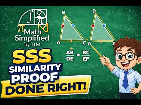 SSS Similarity Theorem Proof | Board Exam Important | #similaritytheorem #geometry