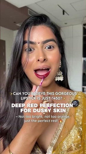 Lakme Forever Matte Liquid Lipstick- Red Cherry | Affordable Deep Red Lipstick for dusky skin