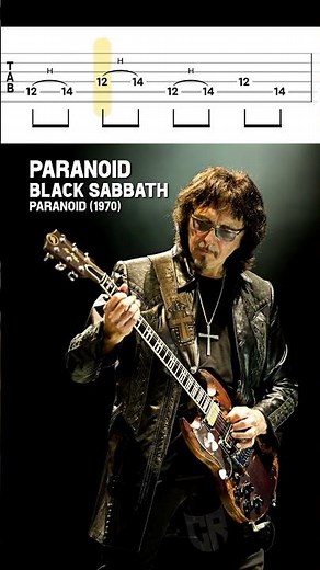 Black Sabbath Paranoid Riff Tab