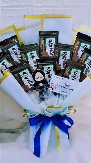 dari Snack murah jadi buket mewah/cara membuat buket untuk hari guru/belajar buket untuk pemula #diy