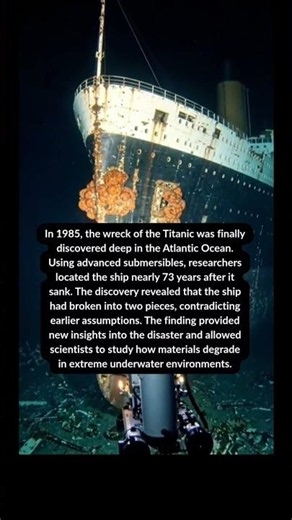 The Discovery of Titanic's Wreck | 1985 Historic Find#shorts