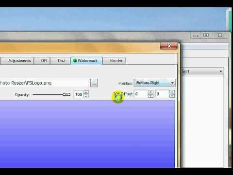 Batch Watermarking With Faststone Resizer