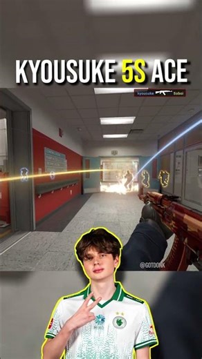 Kyousuke Dominates with an Insane AK Spray Ace in 5 secods💥| Counter-Strike 2