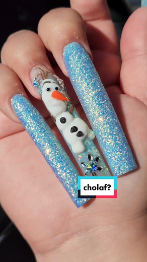 Chola Inspired Nail Art | Christmas Olaf Design