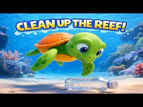 Clean Up the Reef Song 🌊 | Fun Educational Ocean Song for Preschool Kids