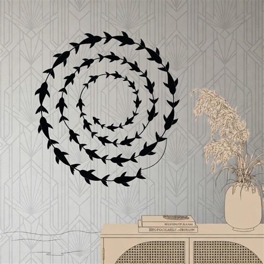 Abstract Dolphin Metal Wall Art, Ocean Dolphin Wall Decor, Minimalist Coastal Wall Sculpture, Beach House Decor - Etsy