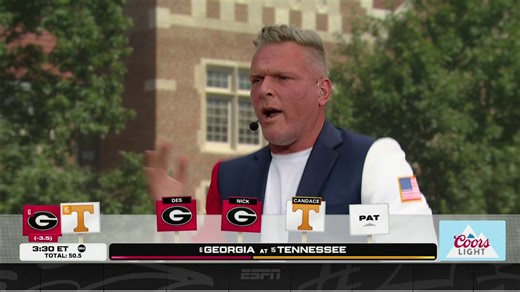 Pat McAfee Show's energy was at 💯 as he's pickin Tennessee Football to beat Georgia Football 🍊 | College GameDay