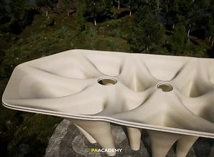 The Stereotomic Project developed by Aris Kastorinis (@ar_is_k) at PAACADEMY’s “Stone Architecture” studio workshop, comprised of a stone structure with multiple tubular columns supporting a canopy on a continuous smooth surface. Tap the 🔗 link to read more: https://parametric-architecture.com/the-stereotomic-project-revealing-the-potentials-of-stone-architecture/ The Stone Architecture workshop was held from March 24 – May 19, 2022, and organized by PAACADEMY on the online platform, aiming to 