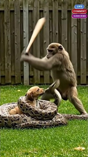 Hero Monkey Attacks Python to Save Helpless Dog! 🔥🐕 | PrimorisWild