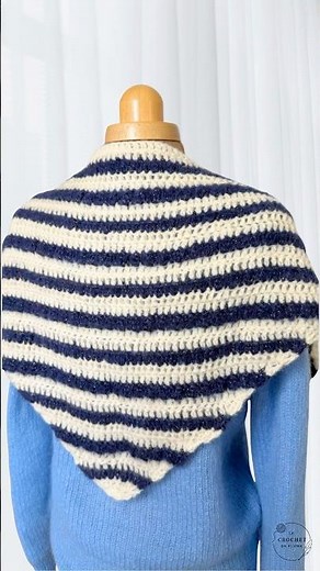 Striped Crochet Shawl | Easy Crochet Tutorial | PDF Pattern and Video #crochet #knittig #tuto