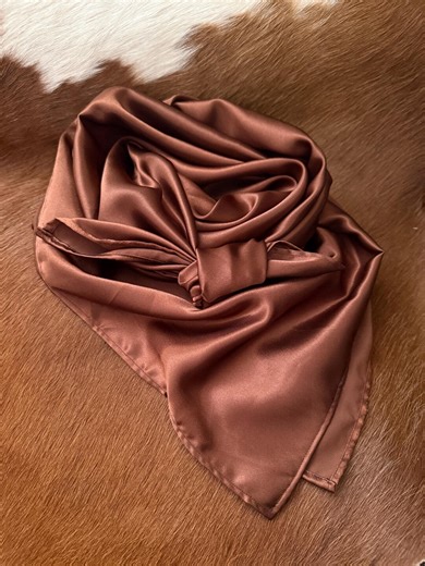 Brown Western Wild Rag: Cowboy Cowgirl Bandana Scarf; 100 Percent Silk - Etsy
