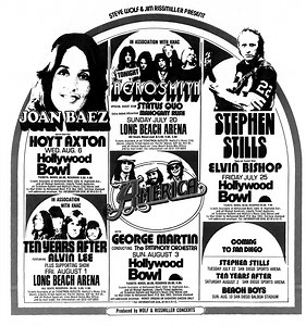 Aug 03, 1975: America / George Martin at Hollywood Bowl Los Angeles, California, United States | Concert Archives
