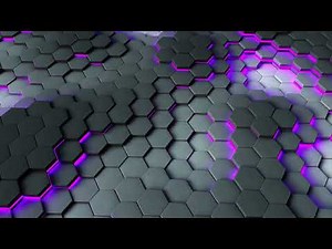 Abstract Hexagonal Geometric Animated Neon background Infinite Loop Video || Screensaver Wallpaper