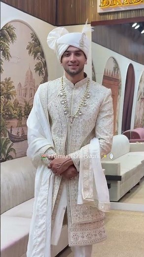 How to style a white sherwani like a king 👑 #sherwani #groom #wedding