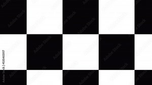Black and white checkerboard, chess board background animation in 4K 60fps. Stock Video