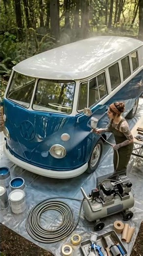 A dilapidated van becomes a luxurious dwelling. #forest #Volkswagen #survival #viral #restoration