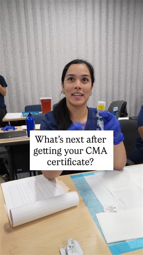 “What’s next after your medical assistant certification?”🩺 For Valeria, it’s working full time as a CMA to earn clinical hours for PA school! Big goals start with smart first steps—and we’re proud to be part of hers. What do you plan to do with your CMA certification?🎓 #CALRegional #MedicalAssistant #CMA #FuturePA #HealthcareTraining #CareerGoals #InMyScrubs | CALRegional