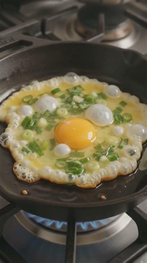 🥚🔥 Sizzling Egg Omelette ASMR 🤤 | Crispy Edges & Perfect Yolk #Shorts