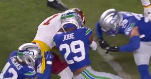 WATCH: Josh Jobe leaves game after nasty helmet hit from teammate