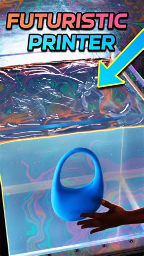 This Printer Defies Gravity Inside a Tank of Goo! 👽🧪 || #shorts #satisfying #science