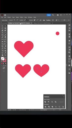 Easy Heart shape - Adobe Illustrator #tutorial #valentinesday #illustrator #heart #svg #cricut