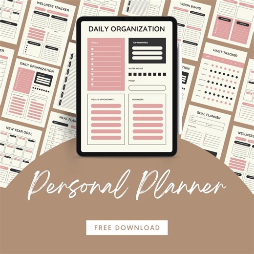2026 Digital Personal Planner: Customizable PDF Template (20-page) - Etsy