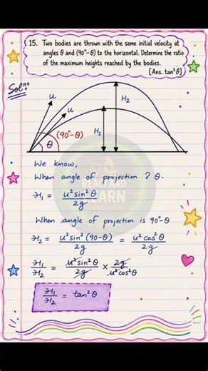 Projectile Motion numericals-02 #motioinplane #class11physics #projectilemotion #viralshorts