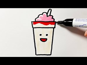 How to Draw a Cute Milkshake