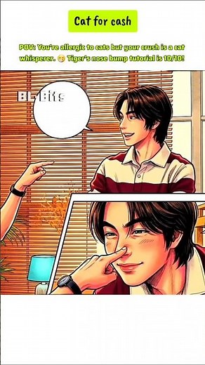 Cat for Cash 😽 Friends? cat nose bump ❤ #BLBits #bl #blseries #CatForCash #ThaiBL #FirstKhaotung