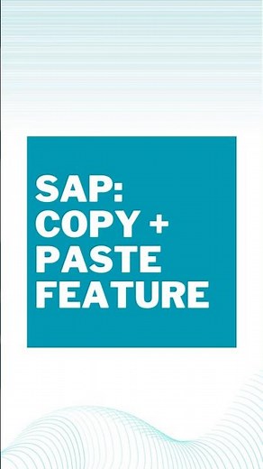 SAP Feature: Ctrl + Y for Copy/Paste #shorts #sappp #sapqm #youtubeshorts
