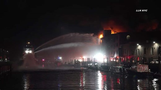 Massive fire damages Brooklyn warehouse housing artist studios; 2 firefighters injured
