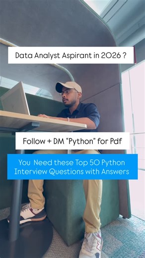 Manish Gour on Instagram: "Python Interview Q/A pdf 📊 . . Follow and DM python for pdf . python interview questions , data analysis , job search , jobs #pythoninterview #interviewquestions #dataanalysis #jobsearch"