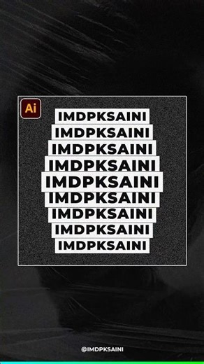 Stacked Typography Text Effect in Adobe Illustrator | Clean Text Effect Tutorial 🔥✨