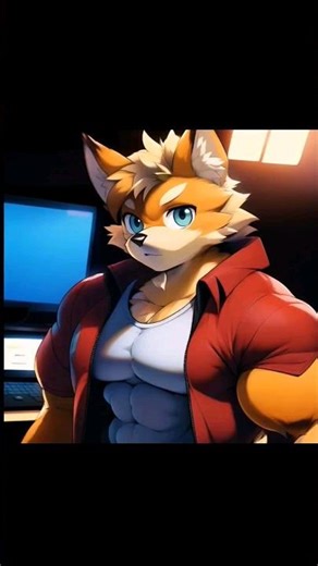Fox McCloud muscle Pics Scraps Preview #furries #muscle #shorts