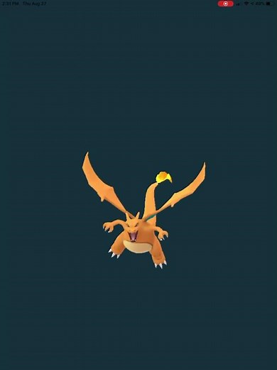 Pokémon Go mega Evolving Charizard in to mega a X