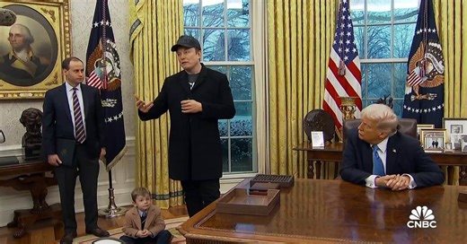 Elon Musk joins Pres. Trump in Oval Office to speak with press