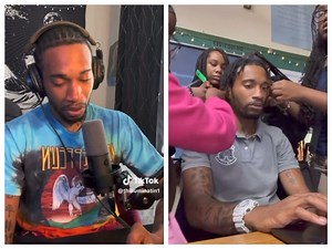 Yall OMG the teacher who went viral for getting his hair taken out by his students was fired 🥺 … | Allen Lynn Wayne