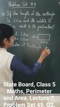 State Board, Class 5 Maths, Perimeter and Area, Lecture 7, Problem Set 49, Q2.