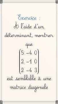 Utiliser un #déterminant pour montrer qu'une #matrice est semblable à une matrice diagonale