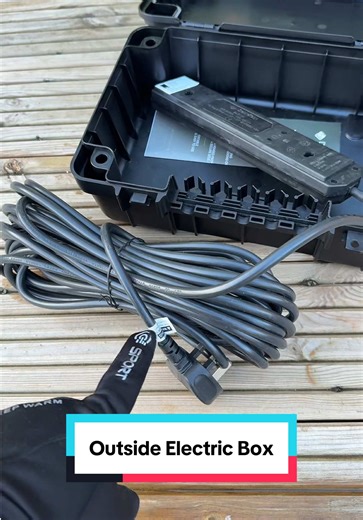 Weatherproof Outdoor Electric Power Box with Extension Lead A heavy-duty weatherproof power box designed to safely protect your outdoor electrics all year round. Ideal for garden tools, Christmas lights, DIY setups or any situation where you need a safe, dry and secure connection outdoors. Key Features IP54 Weatherproof Protection Built to keep rain, dust and moisture out so your plugs and connections stay safe outdoors. Heavy-Duty Storage Box Strong, impact-resistant design with secure locking 